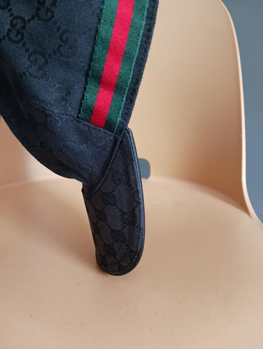 Gucci Monogram, Canvas Basball Hat With Web, One Size
